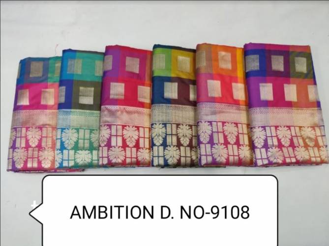 Ambition 9108 Latest Fancy Casual Wear Handloom Cotton Silk Printed Sarees Collection
